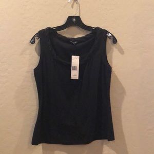 Lafayette 148 New York black tank top